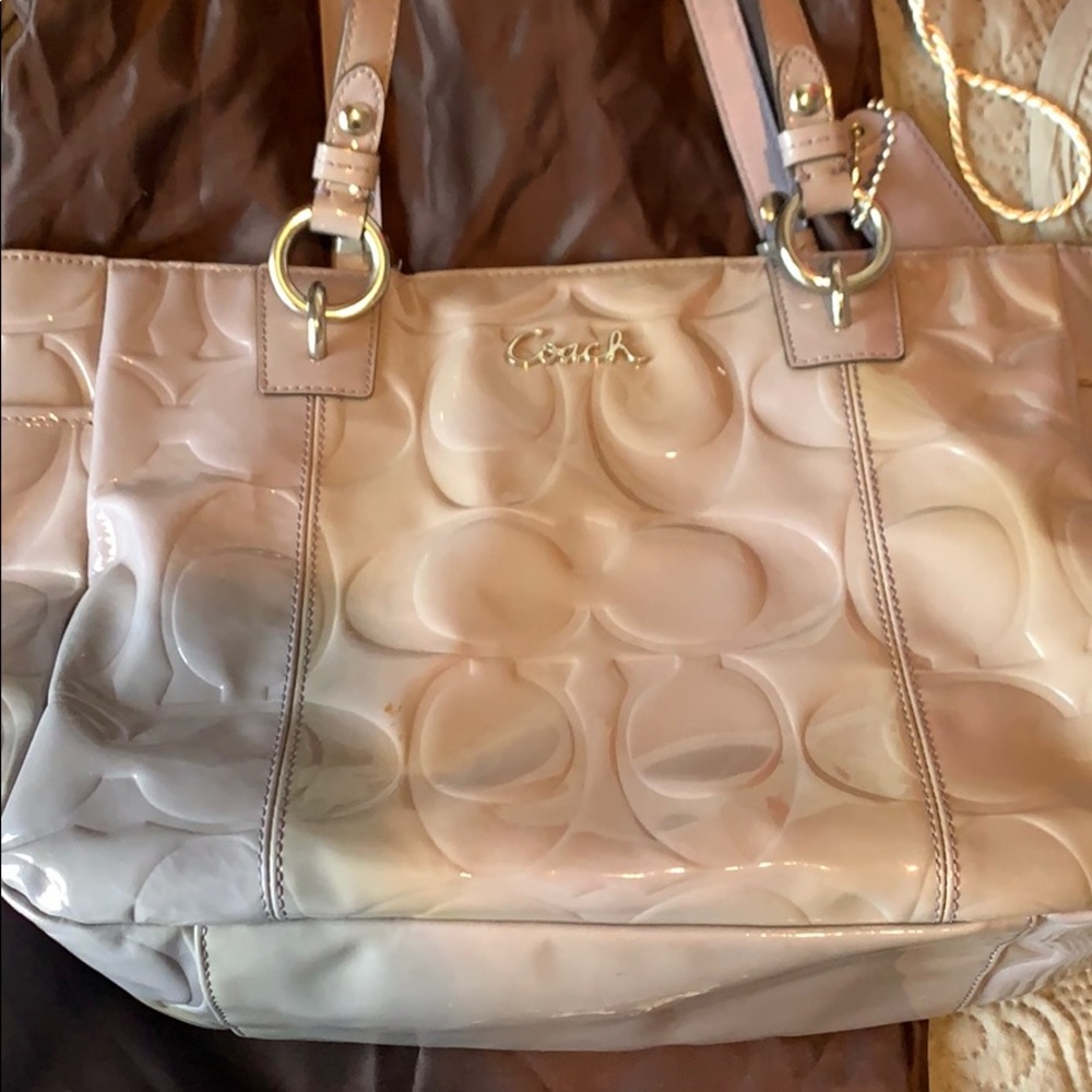 Purple coach purse